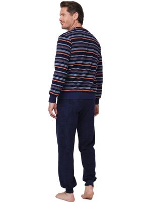 Pastunette Heren Pyjama: Blauw, Badstof tot 3xL