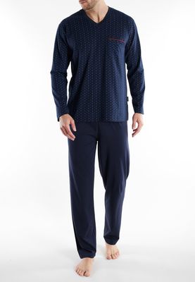 Gotzburg pyjama heren: Blauw, Rechte broek