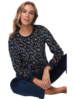 Pastunette Dames pyjama: Blauw, fleece