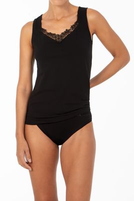 Janira Onderhamd Dames:CTA SM Beth Cotton, mouwloos met kant