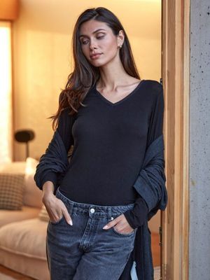 Janira Onderhemd Dames Thermo: CTA m/l Lace warm Nature, ivoor of zwart