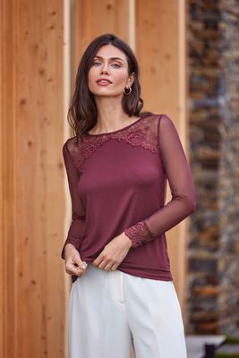 Janira Dames onderhemd: CTA ML 1124 Greta, Prune