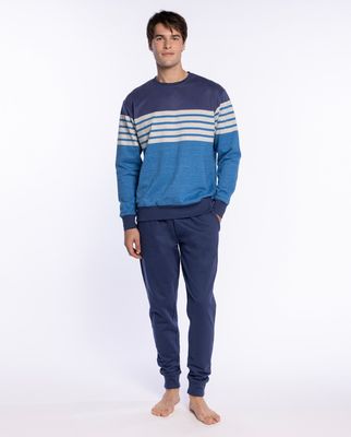 Punto blanco Pyjama Heren: Gemoltoneerd, Blauw