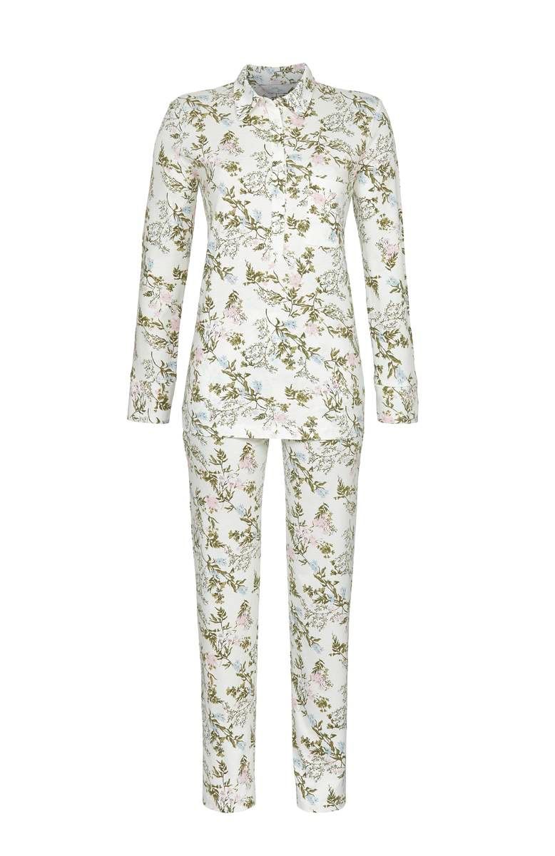 Ringella Dames pyjama: Ecru, met hemdskol, 50% Modal 50% CO