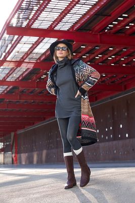 Janira Panty Dames: Zwart, Gebreid ( katoen )