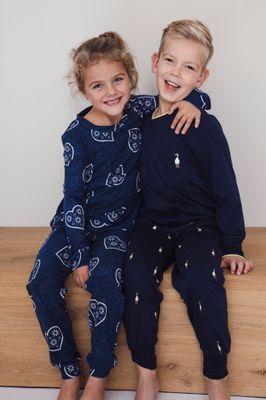 Pastunette meisjes pyjama: Blauw, super zacht