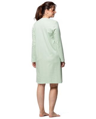 Egatex dames nachthemd: groen, Lange mouw, 100cm