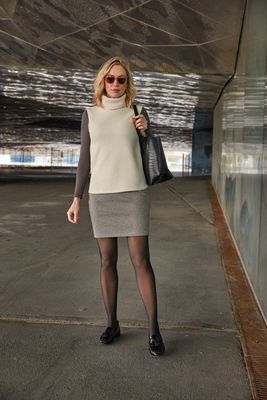 Janira Panty Kous: Nude look, zwart