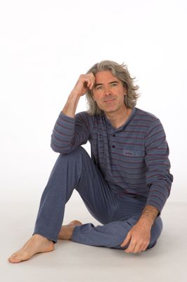 Perlina Heren pyjama: Steve, Blue, Badstof