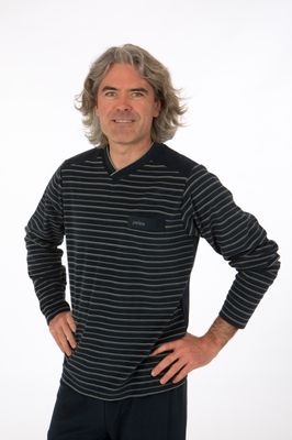Perlina heren pyjama: Tom, Donker blauw, badstof