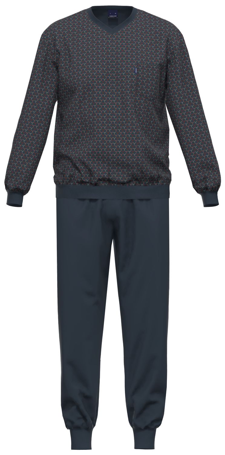 Ammann Heren pyjama: geprint, 100% Katoen
