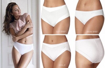Janira Slip Cotton Band Maxi ( Naadloos ) Zwart / wit / huidskleur