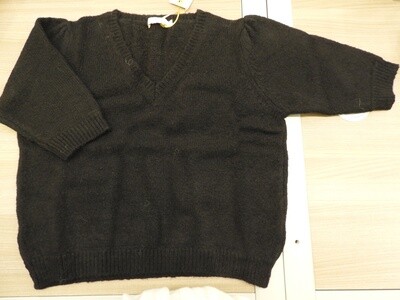 Signe Nature Pull: Zwart, 3/4 mouw, V hals