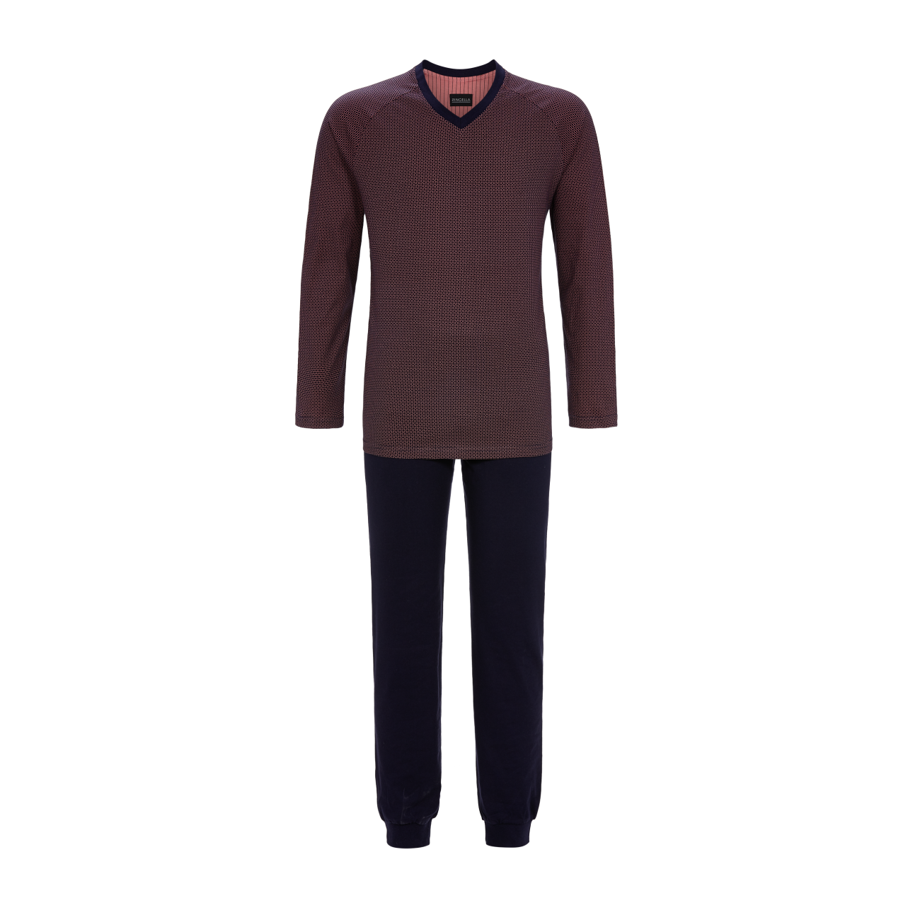 Ringella Heren Pyjama: V hals, lange mouw / broek
