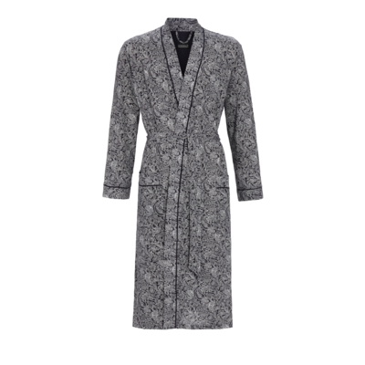 Ringella Heren Zomer kamerjas met riem: Grijs, Tencel