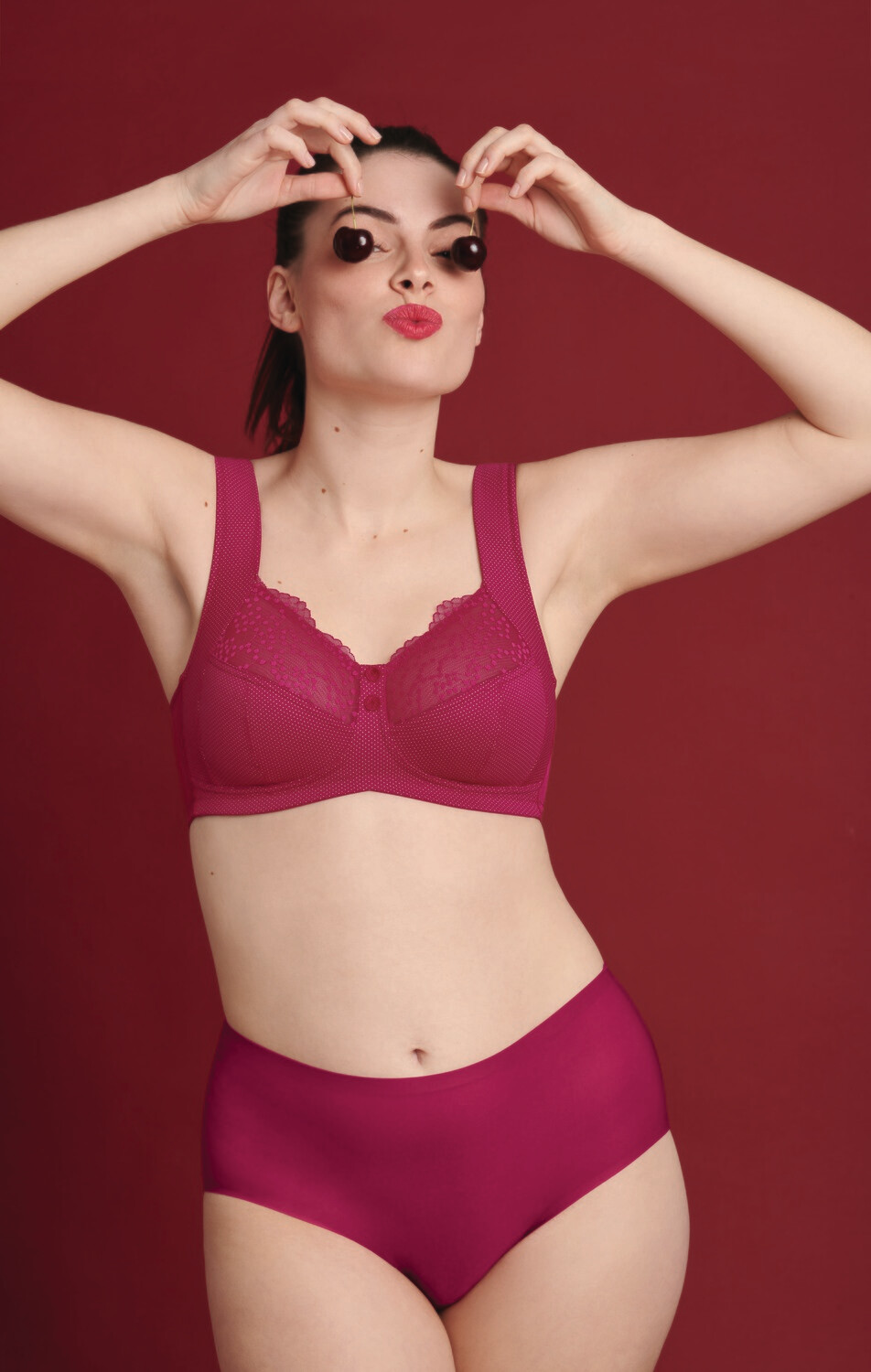Anita BH zonder beugel: Orely, Cherry rood, europese maten