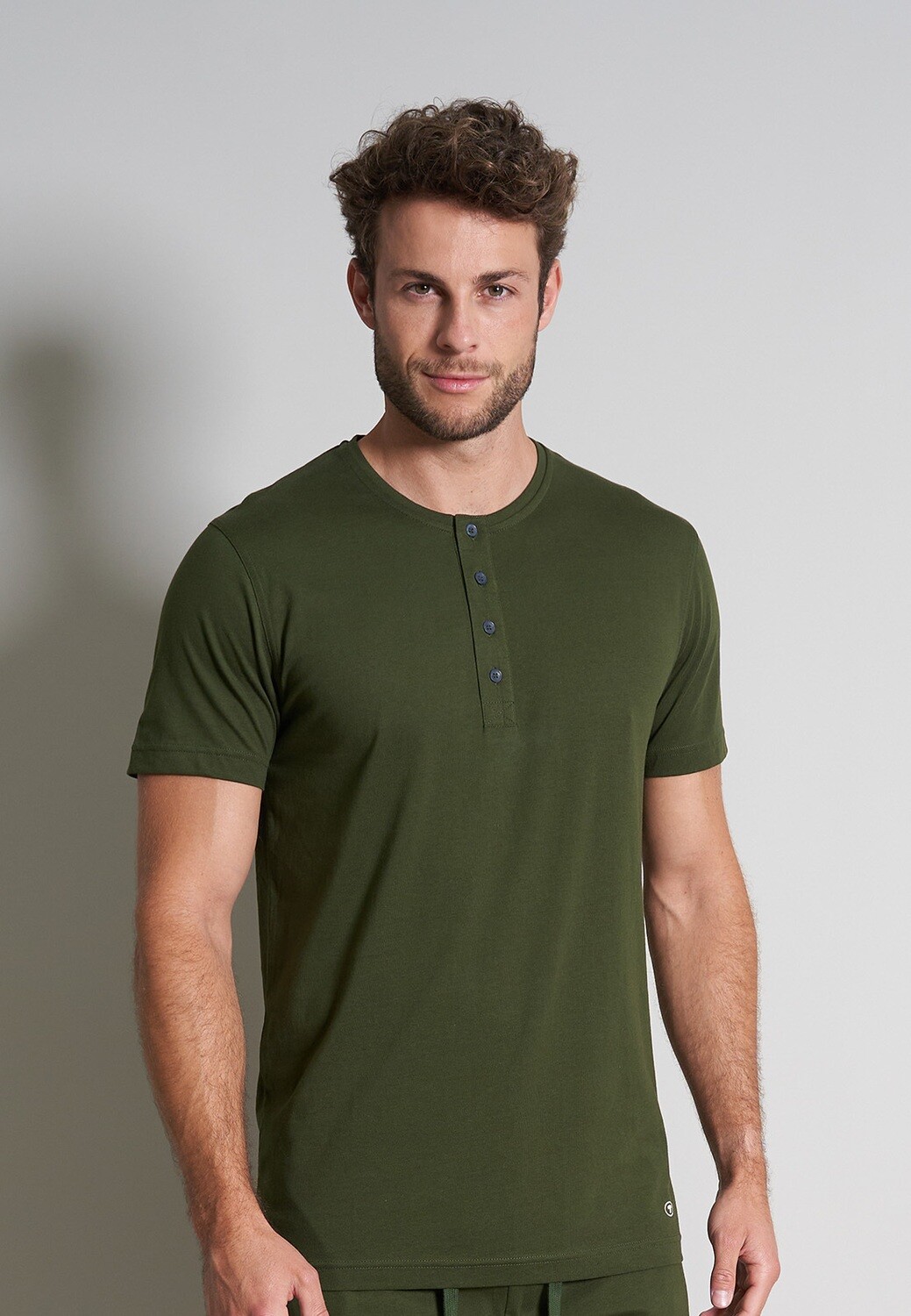 Tom Tailor Heren Pyjama: Effen shirt / carree broek