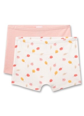 Sanetta meisjes boxer: duopack, blaadjes motief