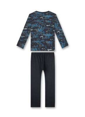 Sanetta Pyjama Jongens: 100% Katoen, antraciet