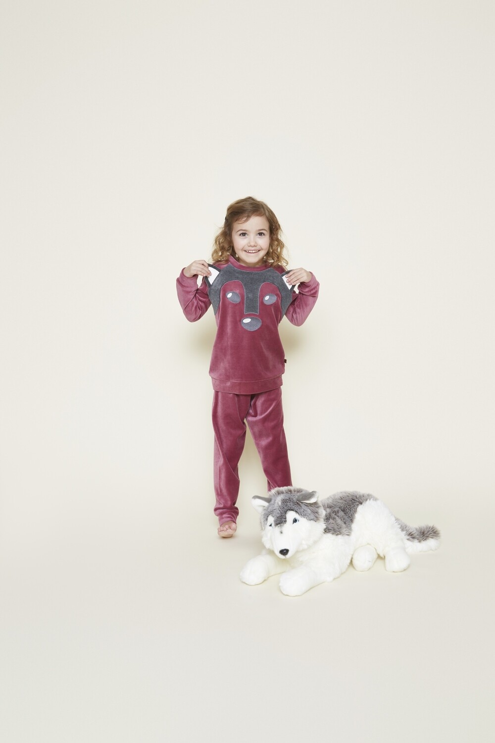 Charlie Choe Pyjama Meisjes: Velours, Cassis