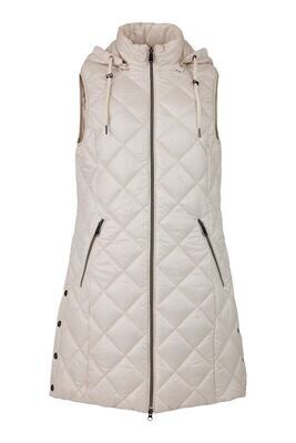 Normann Bodywarmer: Camel kleur, met afneembare kap