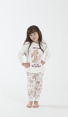 Happy People Pyjama meisjes: Kussen motief, Interlock