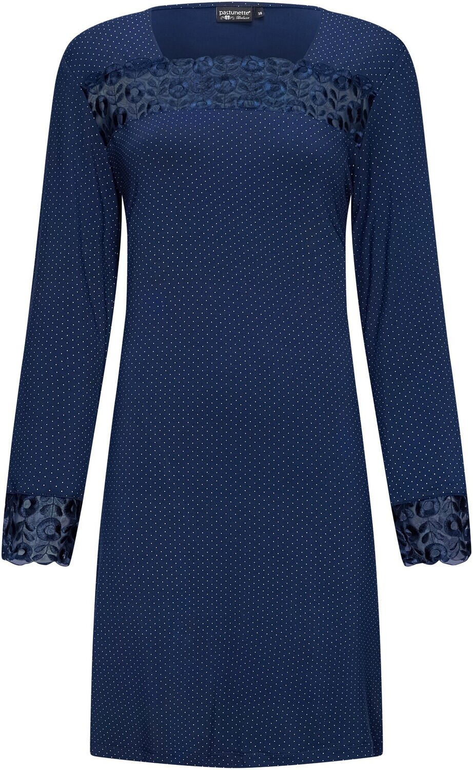 Pastunette Deluxe Dames nachthemd: 95cm, Donkerblauw