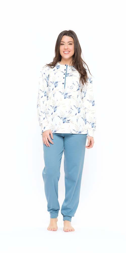 Gary Dames Pyjama: Interlock, Blauw