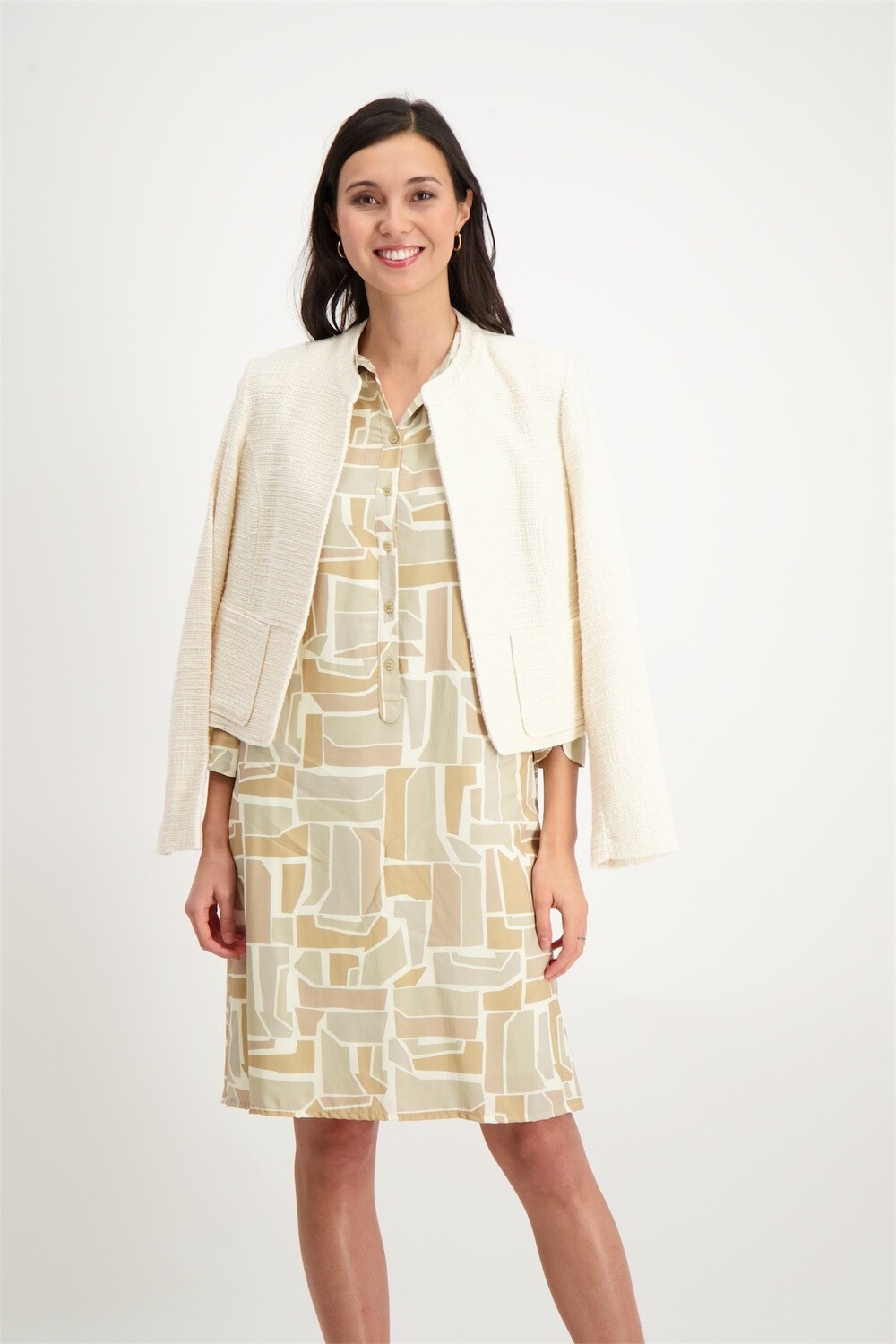 Signe nature Blazer vest: Ecru, Boucle