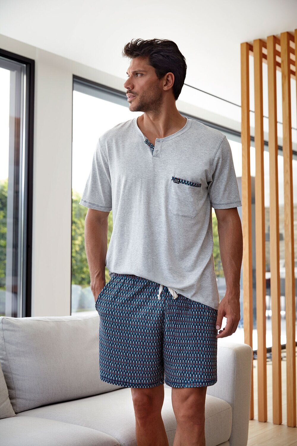 Janira Heren Pyjama: Surf motief