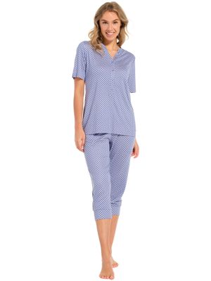 Pastunette Deluxe Pyjama Dames: Korte mouw, 3/4 broek