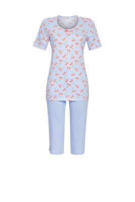 Ringella Pyjama Dames: korte mouw, Capri broek, kersenprint