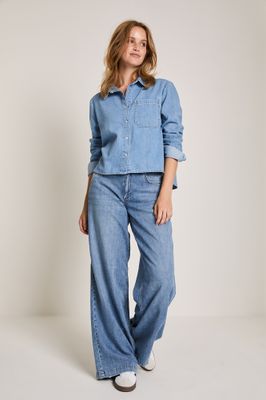 Para Mi Jeans bloes: Evi Blouse, daily denims, mid sky blue