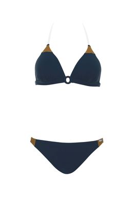 Sunflair Bikini: Blauw, halter model + mini slip