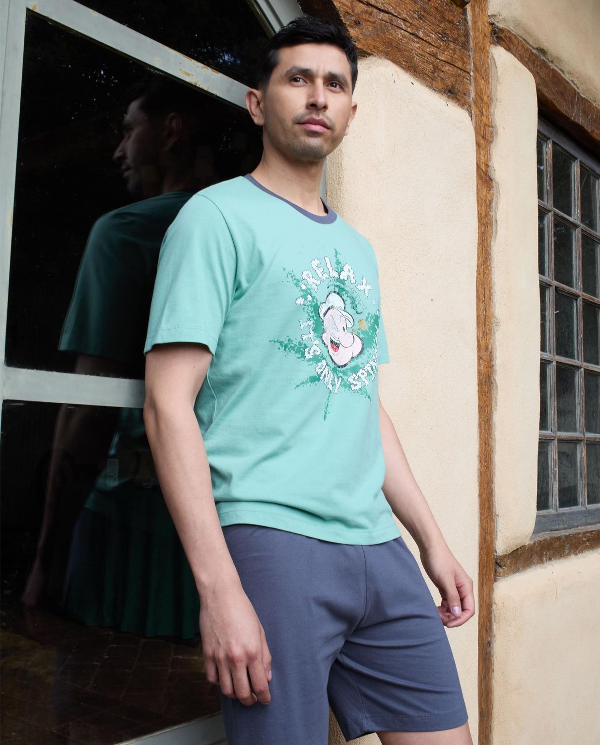 Egatex ( Soy ) Heren pyjama: Popeye, Korte mouw