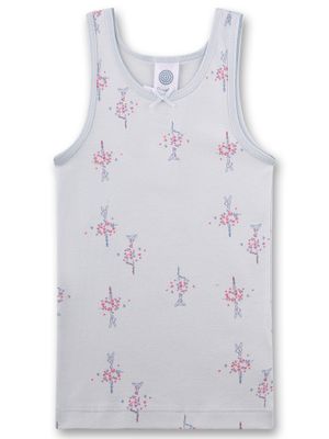 Sanetta meisjes singlet: licht blauw