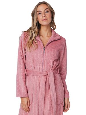 Pastunette Kamerjas met rits: Roze, ultrazacht, 110cm