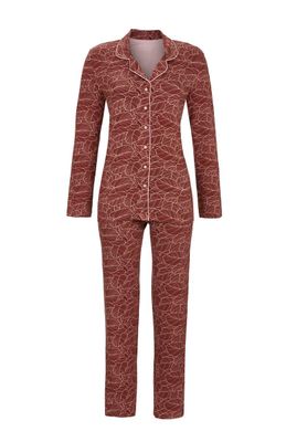 Ringella Dames Pyjama: Bordeaux, Doorknoop model