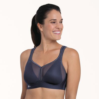 Anita Sport Bh Air Delta pads: Iris Blue, voorgevormde pads, Maximum support
