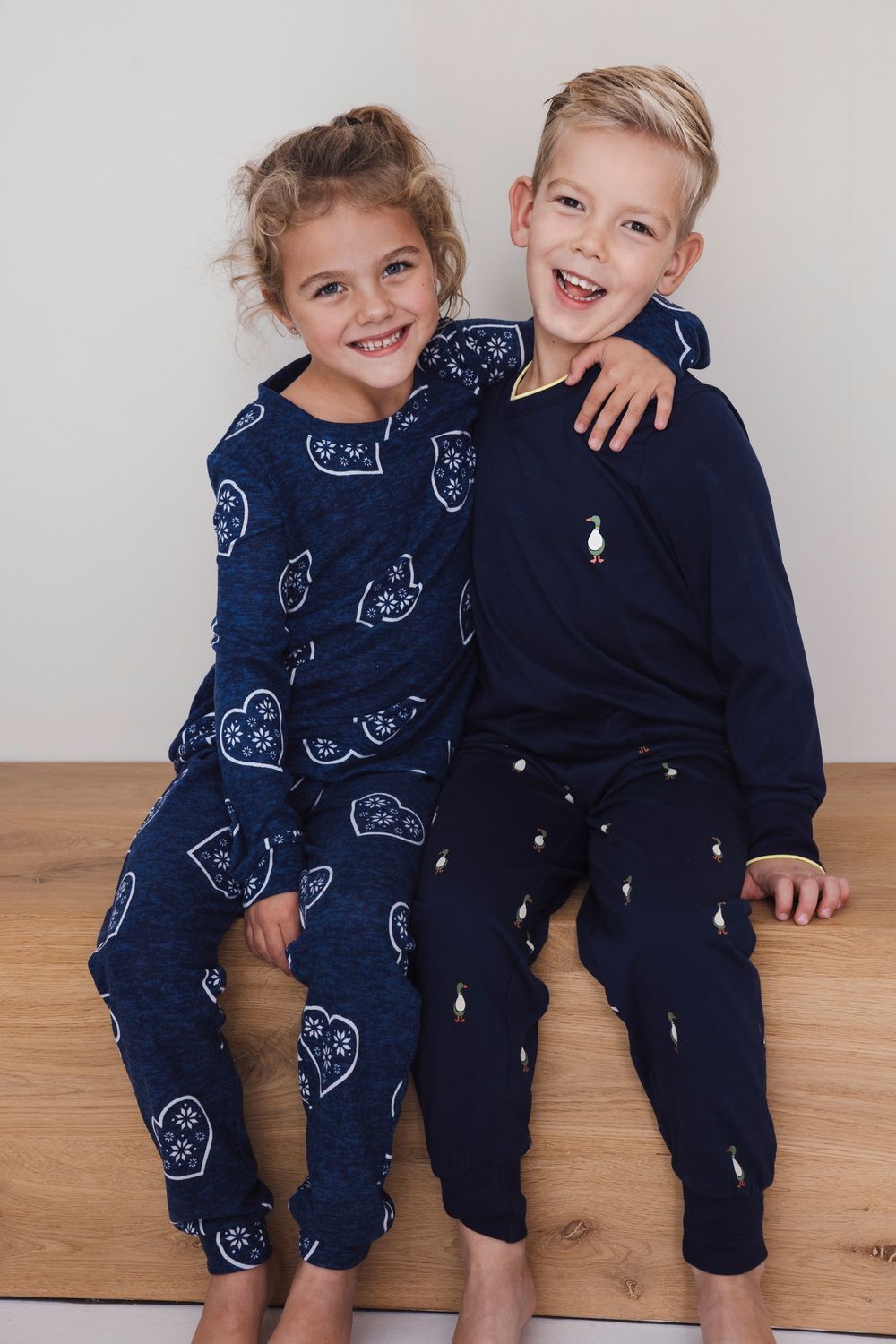 Pastunette jongens pyjama: Blauw, eendjes motief