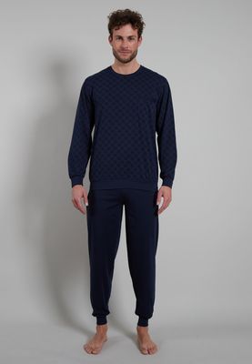 Bugatti Pyjama Heren: Blauw, Lange mouwen