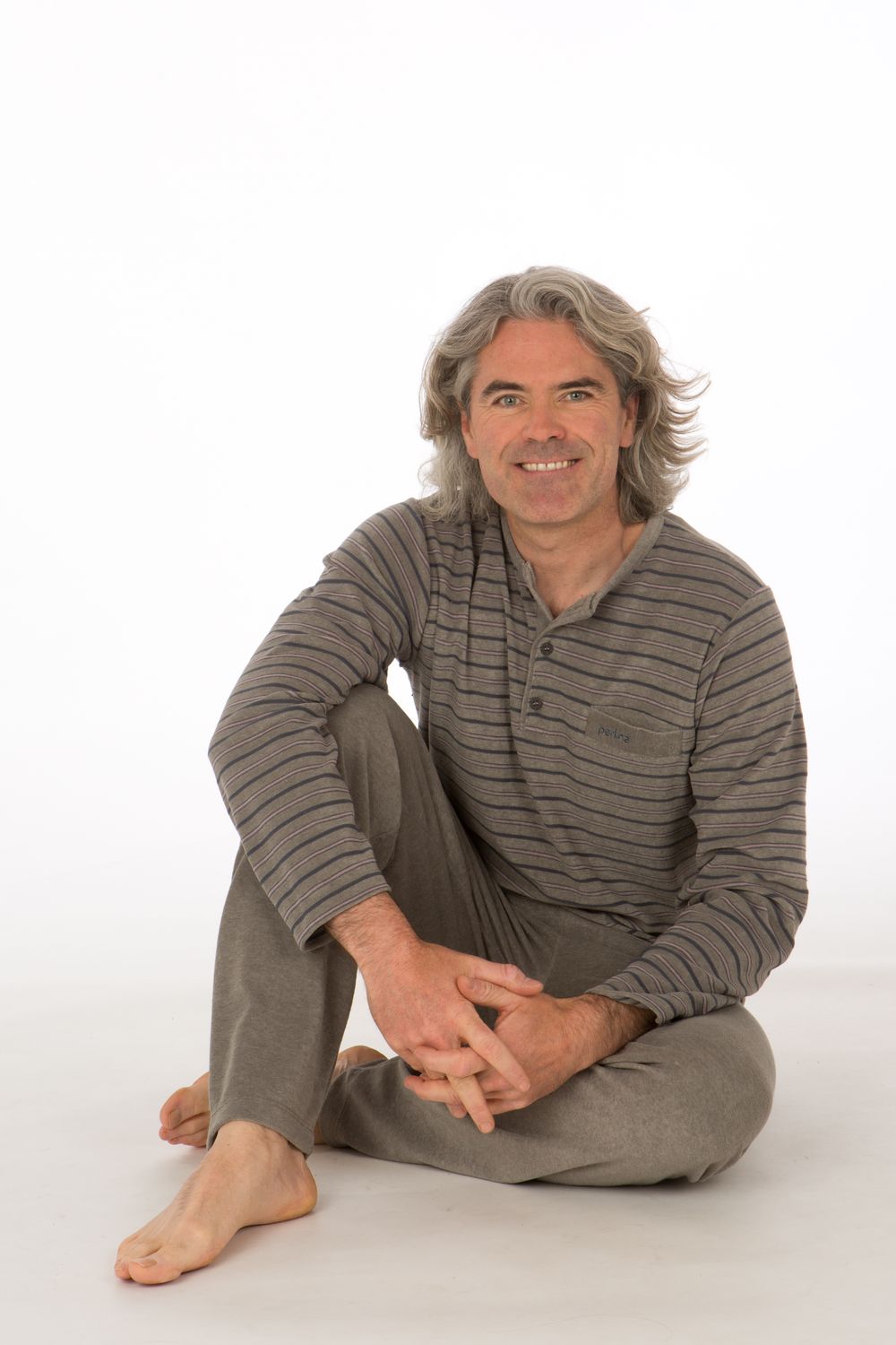 Perlina Heren pyjama: Steve, Grey, Badstof