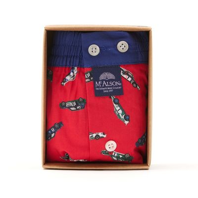MC Alson Boxershort Heren: Retro Car, Los model met ingewerkte slip