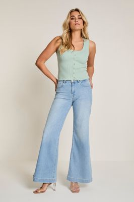 Para Mi dames broek Scotty: Summer bleu jeans L32 ( kleur zoals tweede foto )