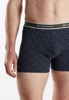 Tom Tailor Boxer: Long Pants, Blauw + groen, Duopack