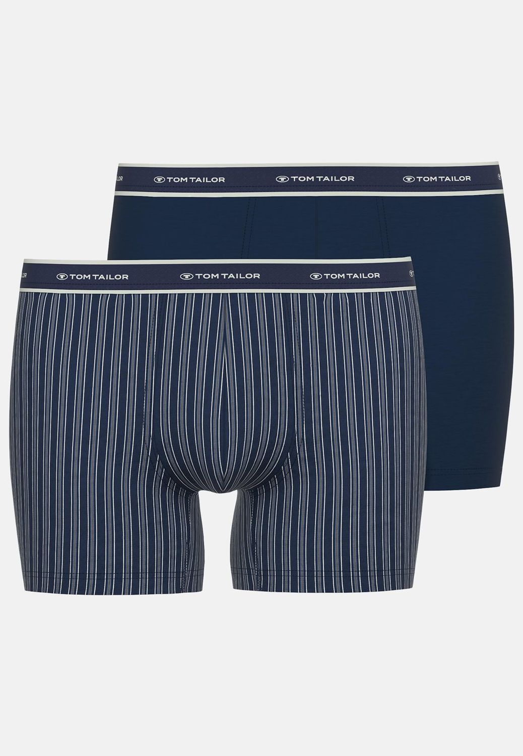 Tom Tailor Boxer: Long Pants, Blauw + Blauw, Duopack