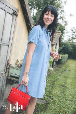 She Goes LaLa Kleed: Jeans, tencel