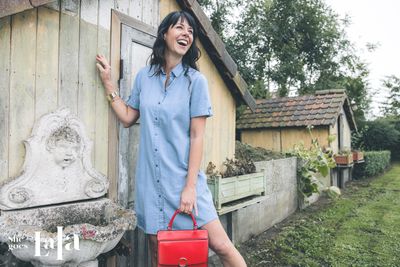 She Goes LaLa Kleed: Jeans, tencel