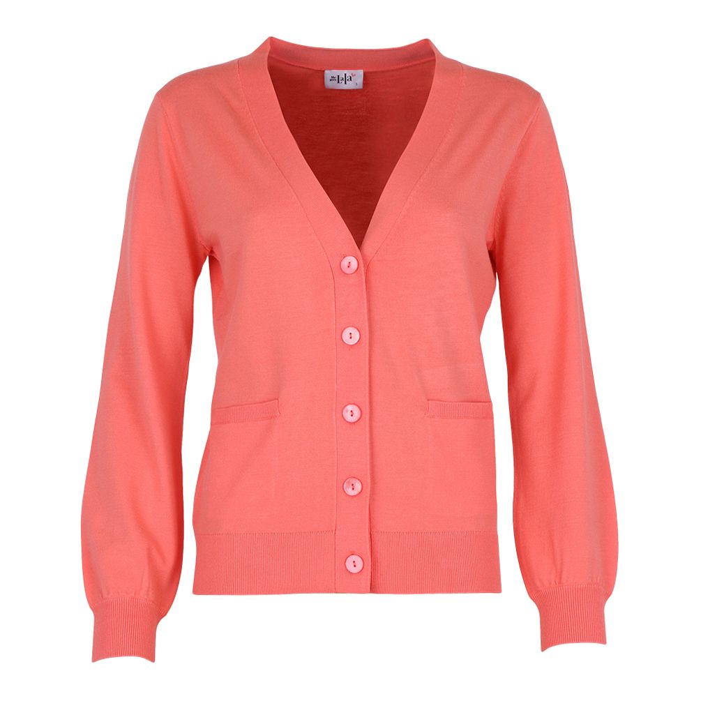 She Goes LaLa Gilet: Koraal, met knopen