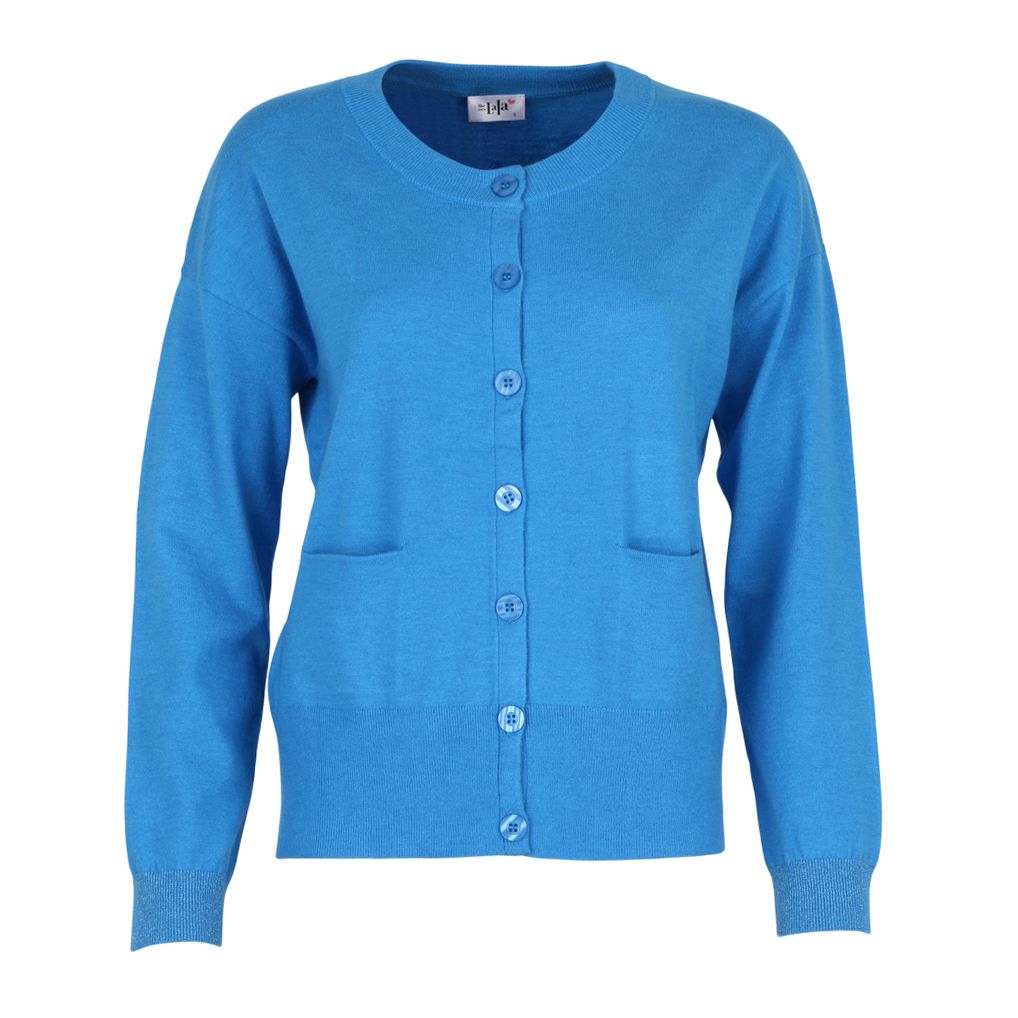 She Goes LaLa Gilet: Blauw, met knopen